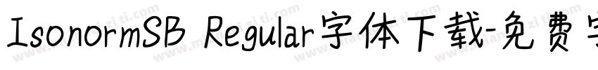 IsonormSB Regular字体下载字体转换
